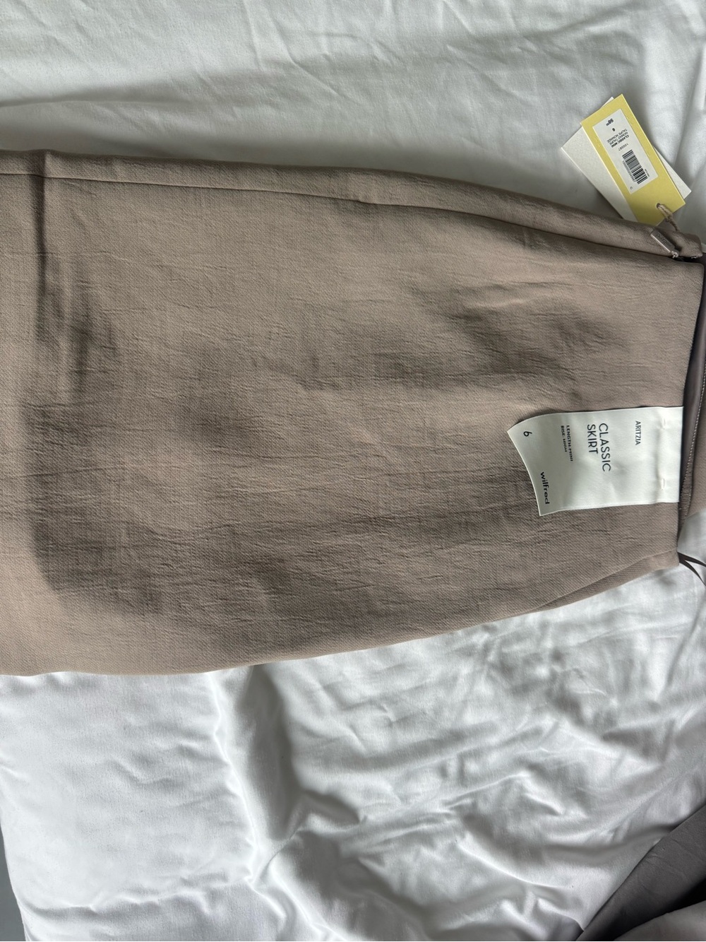Aritzia Classic Pencil Skirt in Taupe Beige